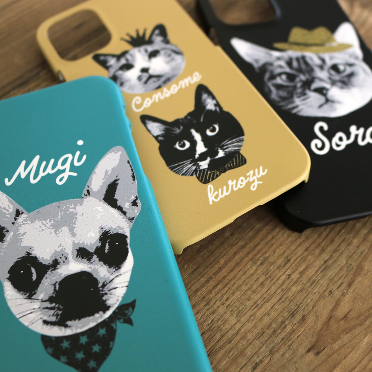 ちょここ様専用☆犬・猫・うさぎ・ペット似顔絵イラストスマホ