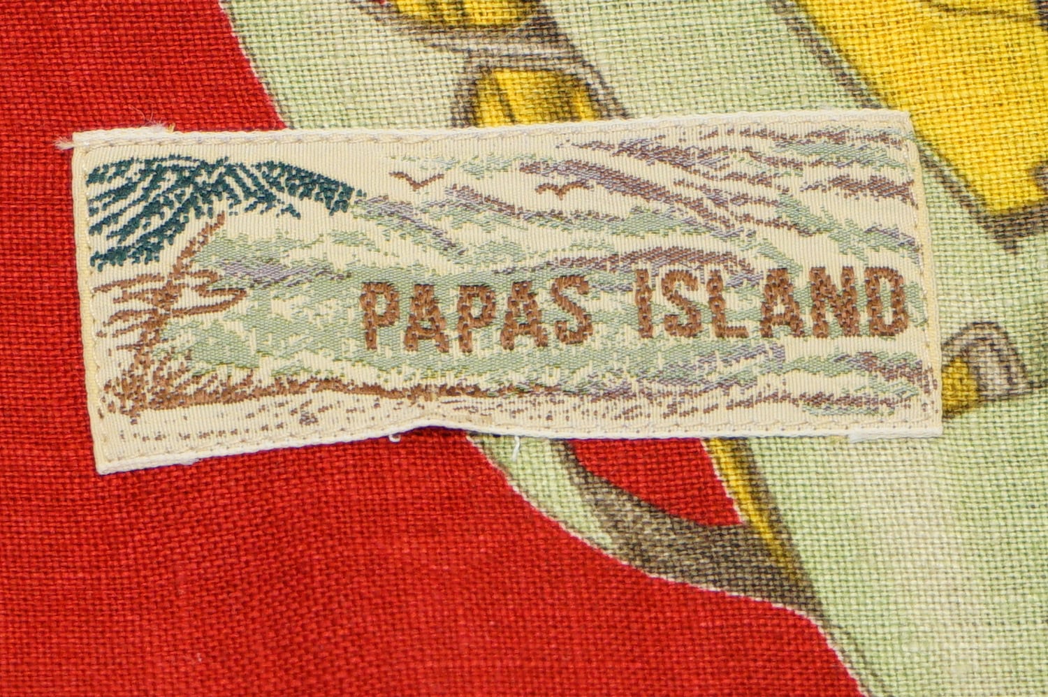 573 PAPAS ISLAND アロハシャツ ハワイアン 旧車 アメ車 麻100