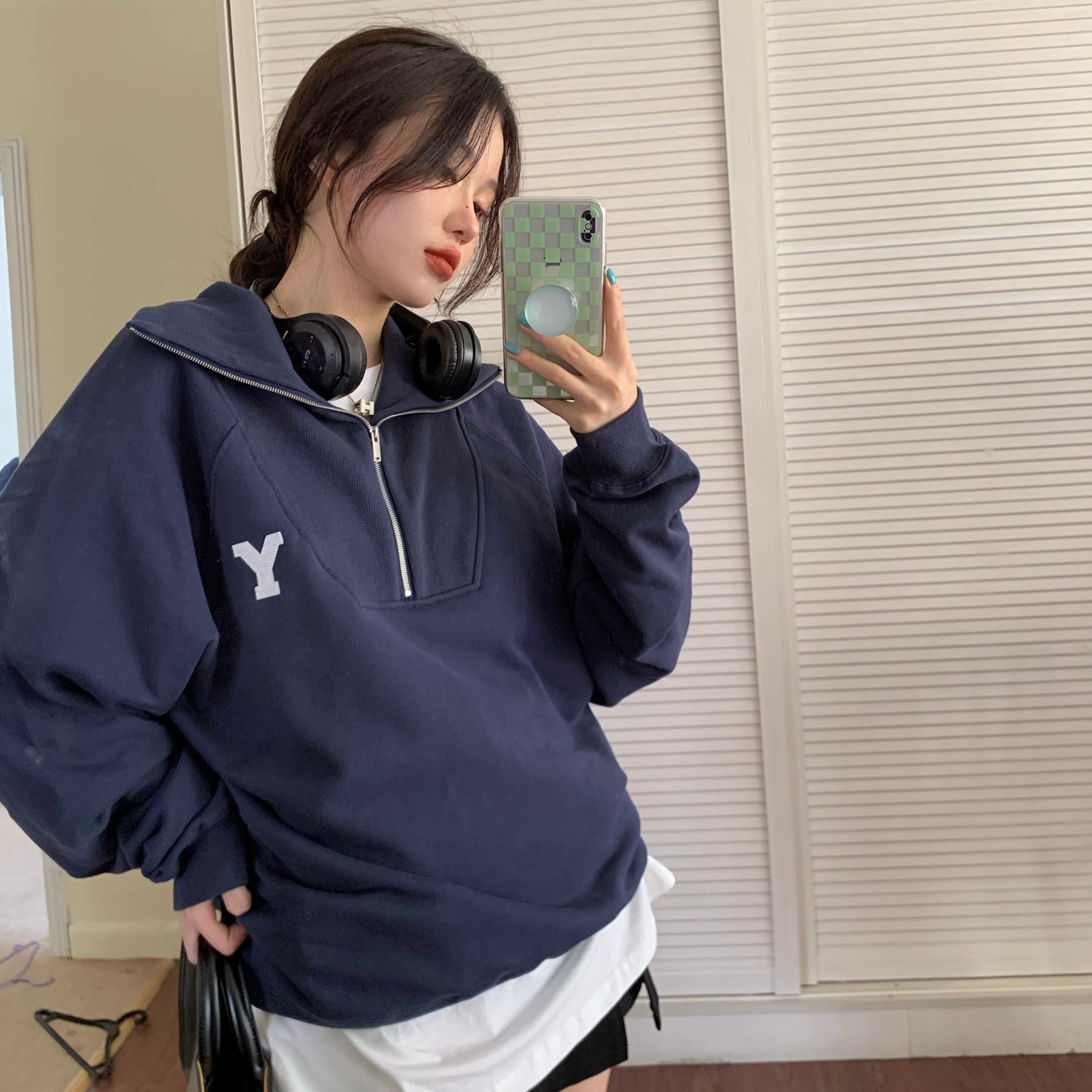 スタンダードルーズセーター オータムトップス ロング レトロ ストリート 秋物 モンロー34887639376