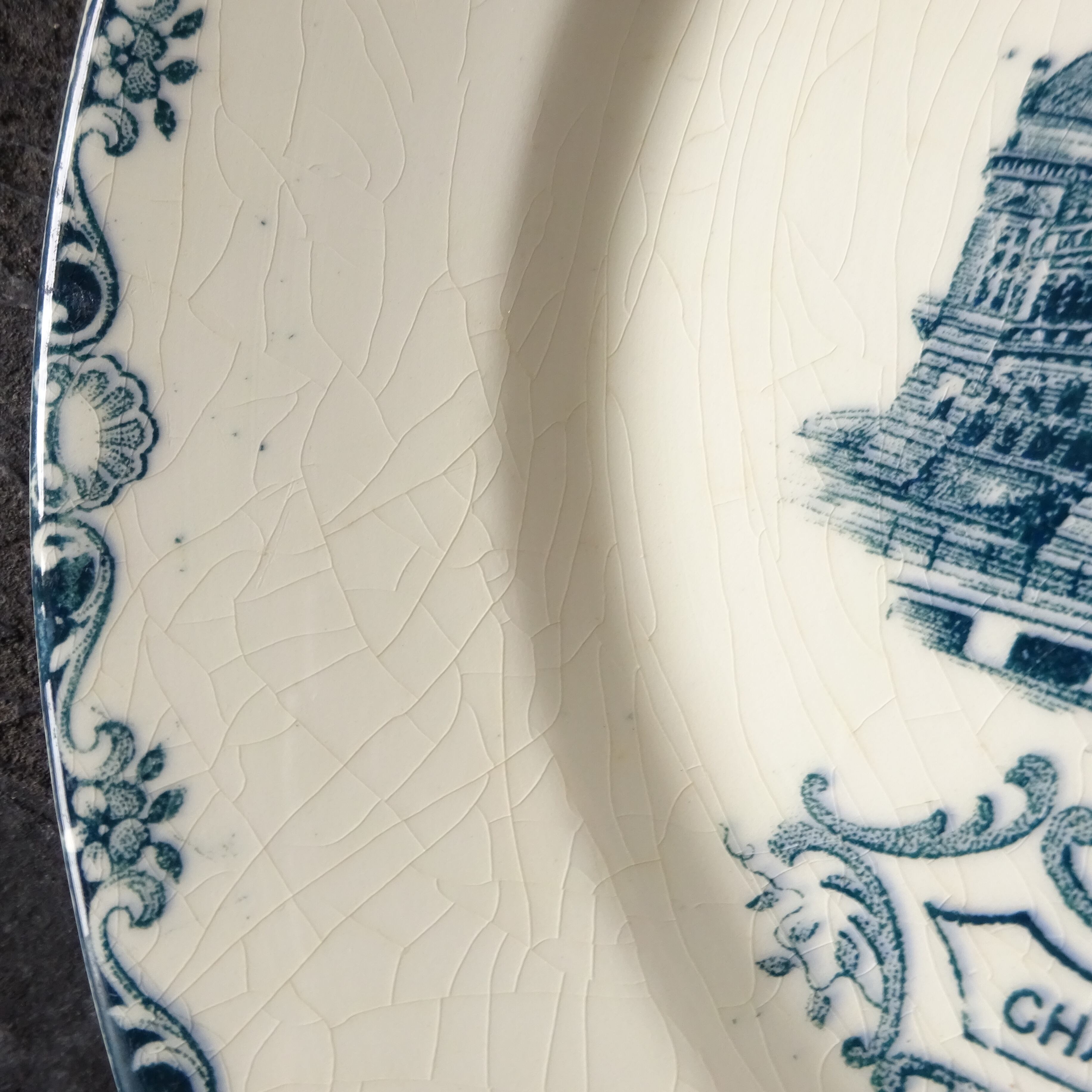 ☆TERRE DE FER Cleirefontaine modèle CHATEAUX 《CHATEAU DE CHANTILLY》 assiette plate