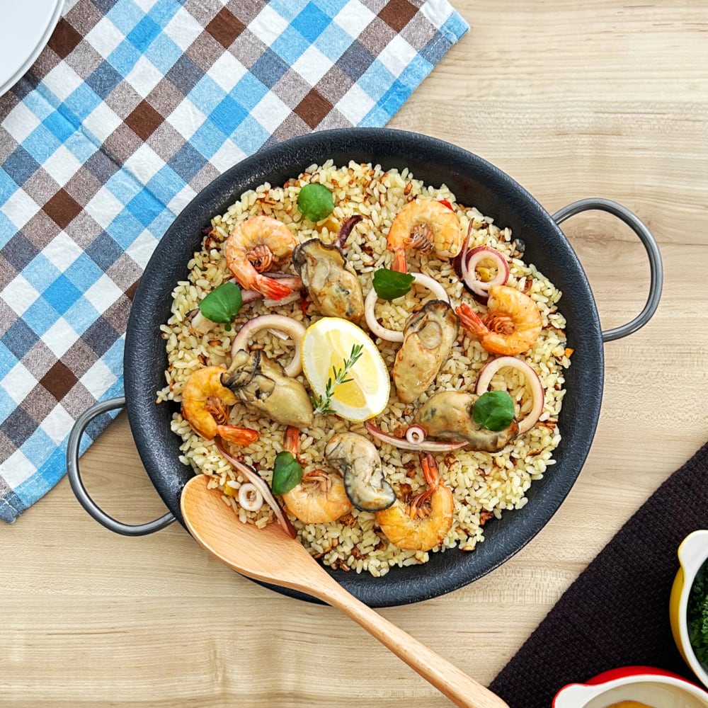【パエリア専用米付き】フライパンで簡単調理!牡蠣のパエリアセット(3~4人前)
