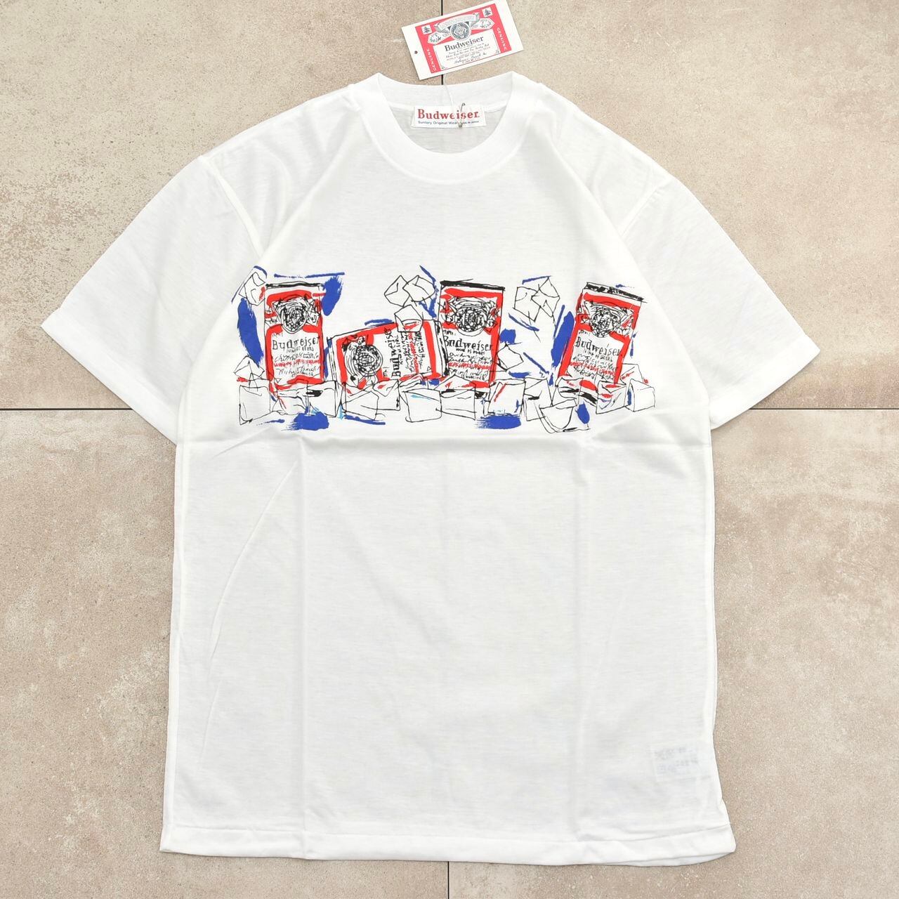 Dead stock! Budweiser T-shirt by Suntory | 古着屋 grin days memory