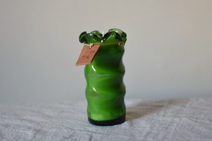 Reused glass candle (green)