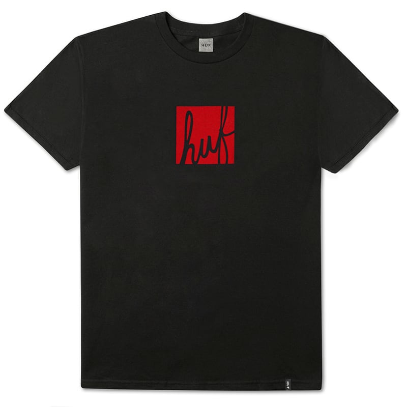 HUF (ハフ) SCRIPT BOX LOGO S/S TEE BLACK (ブラック)