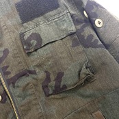 【bomber019】Msize 再構築リバーシブル 着物×ミリタリー中綿ボンバー KIMONO × military BOMBER JACKET