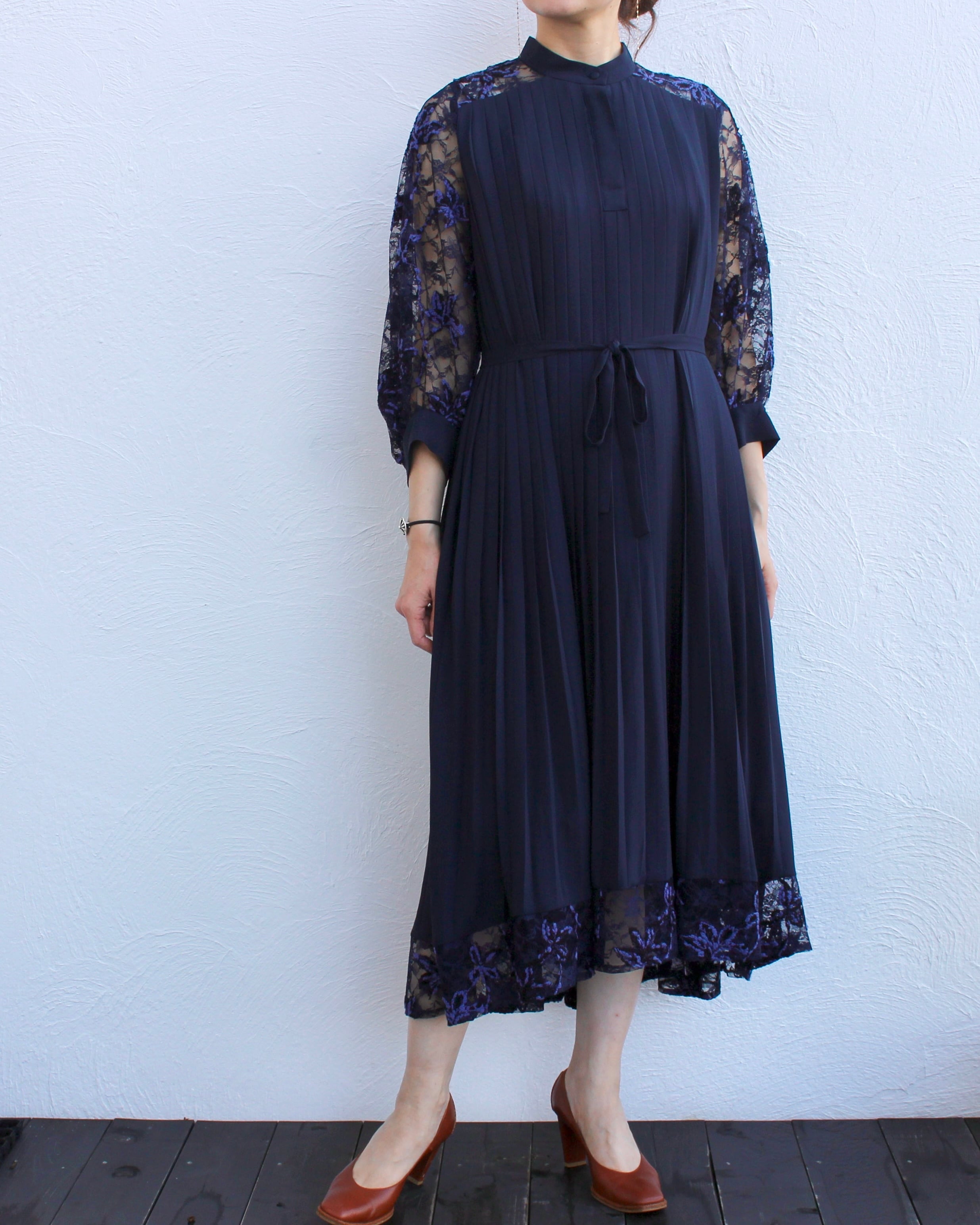 PANORMO/twilight flower pleats dress | Coffee Restaurant