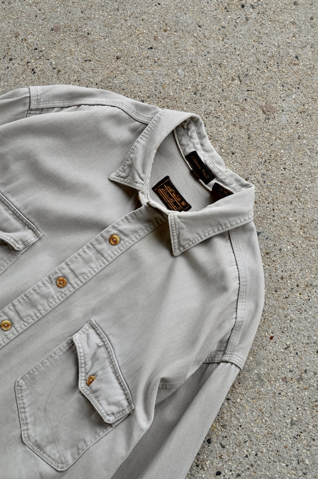 Eddie Bauer 1980's Eikhorn Twill Made in USA Heavy Twill Flap Work Shirt エディーバウアー 80s シャツ エルクホーンツイル