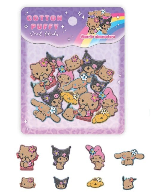 サンリオキャラクターズ コットンパフィーシールフレーク