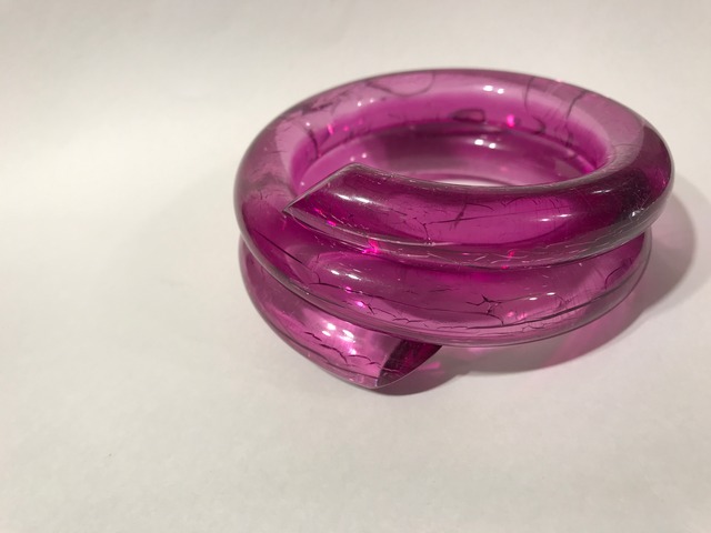 Vintage desiner's purple lucite bangle ( ヴィンテージ  デザイナーズ パープル デザイナーズ バングル )