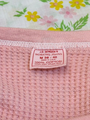 garment dye thermal pink& blue rose