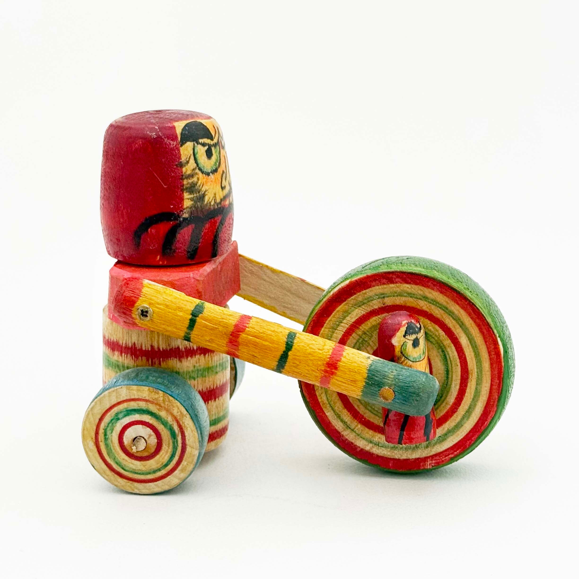 はりまや木地玩具「だるま三輪車」