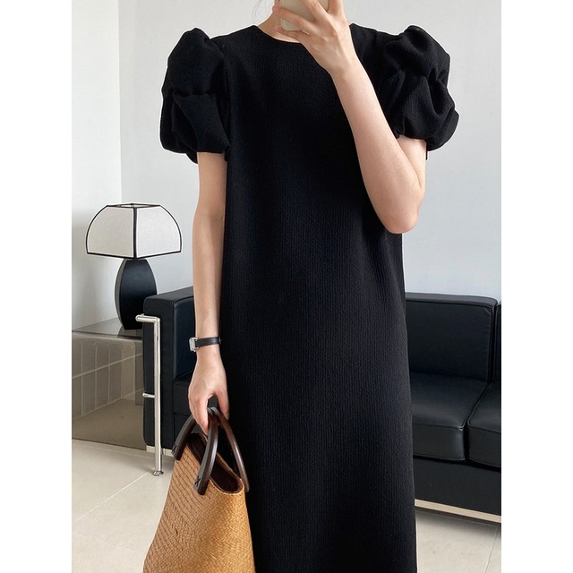 puff sleeve dress　10166