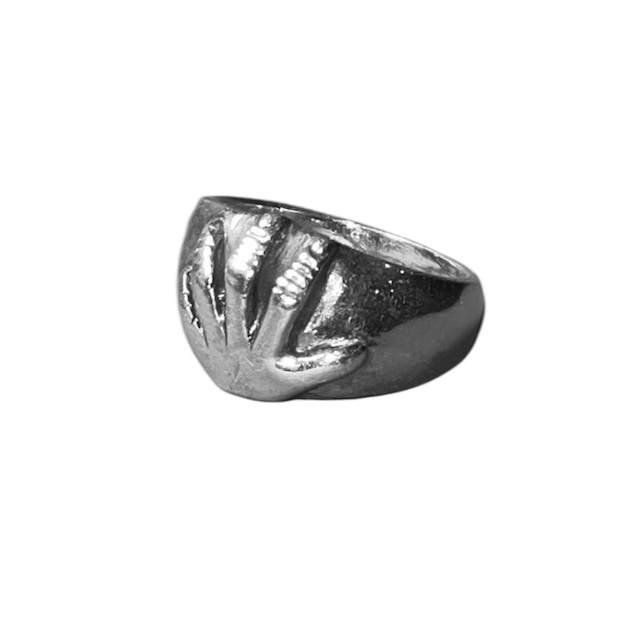 vintage silver " hand " ring