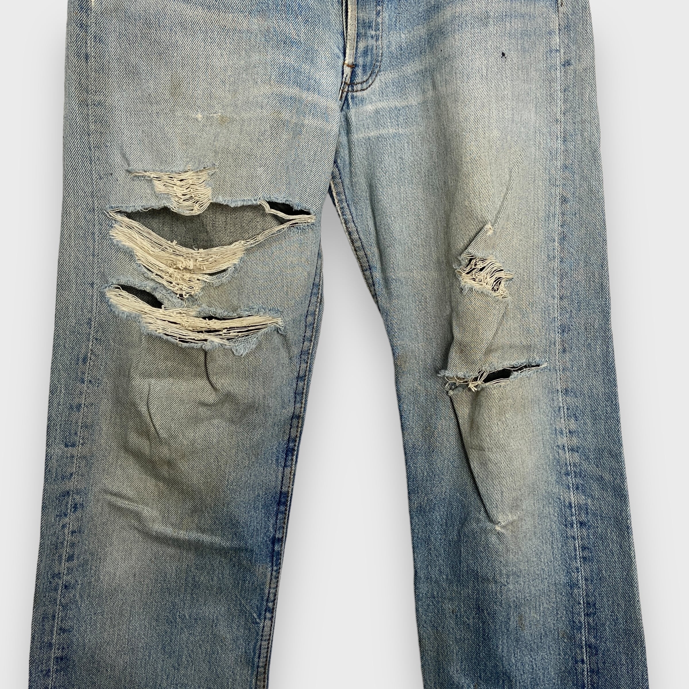90s USA製Levi's 501 クラッシュデニムパンツ ダメージ W30 | 古着屋 Uan
