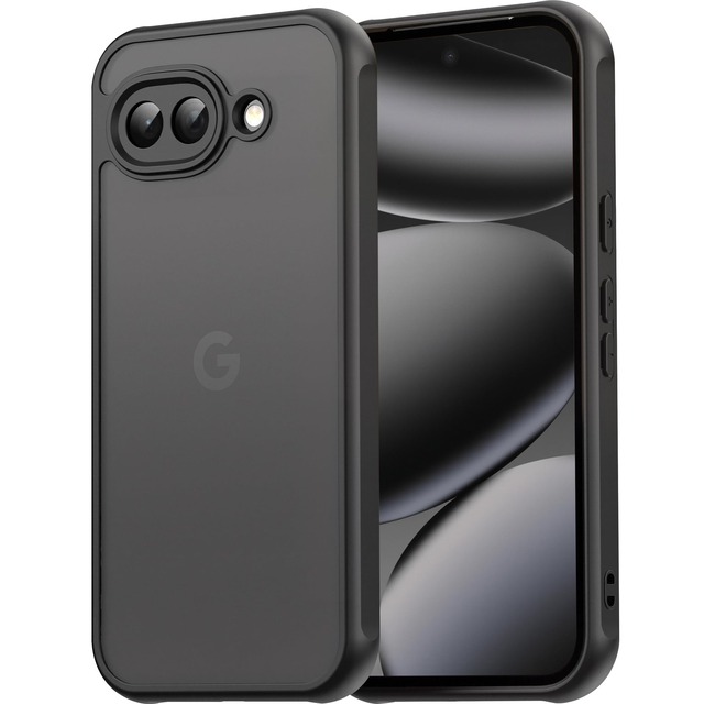 ZXZone for Google Pixel 10a ケース 半透明 マット感ケース 耐衝撃 画面保護 レンズ保護 米軍MIL規格 滑り止め 指紋防止 ストラップホール付き ワイヤレス充電対応 スマホケース グーグルピクセル10a カバー ブラック(Pixel 10a 対応)