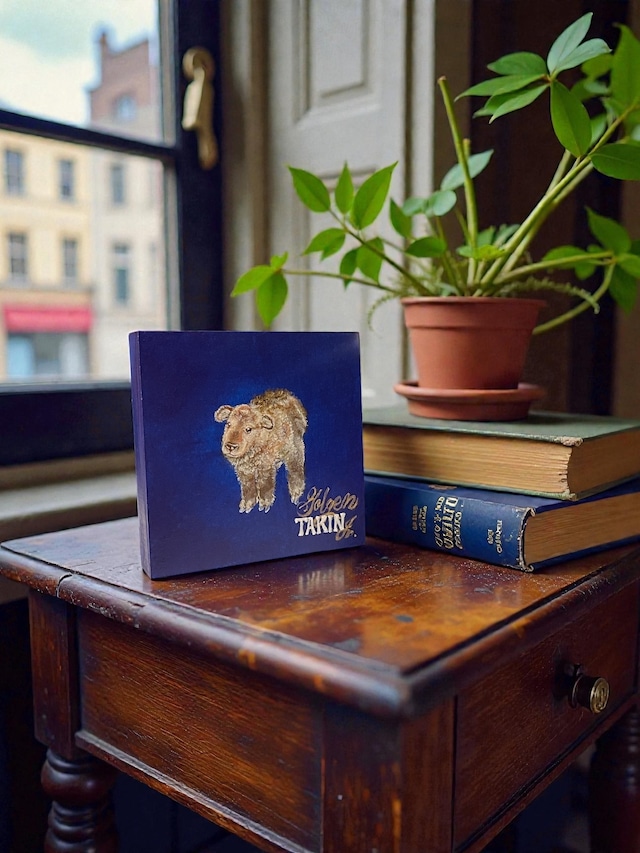 “リトルターキン - Little Takin” MINI WOOD PANEL 10cm × 10cm