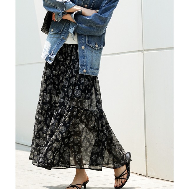 Silhouette Paisley Skirt　k1047