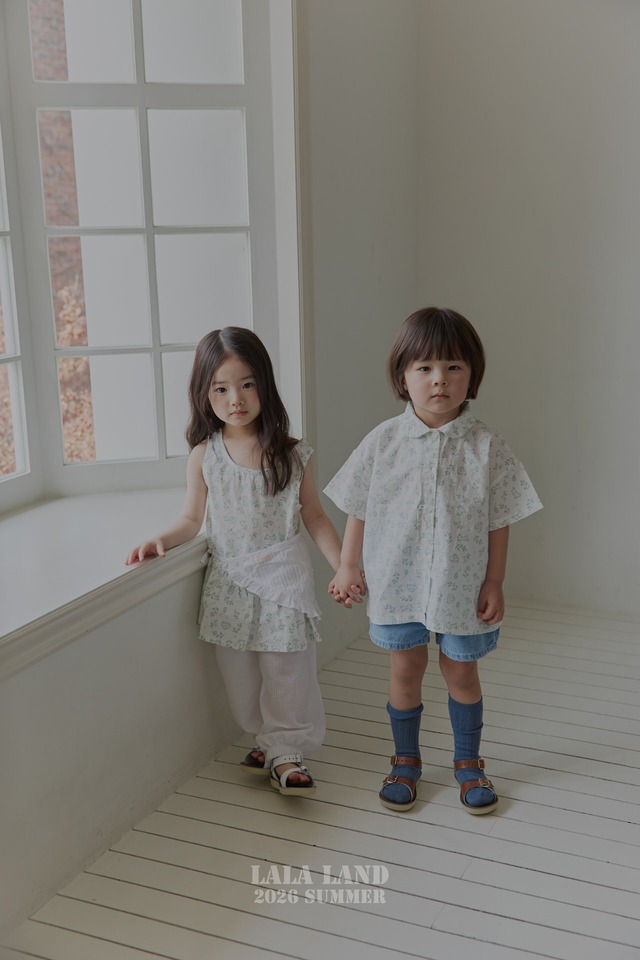 《予約》送料無料【lalaland】Tilda Short Sleeve Shirt