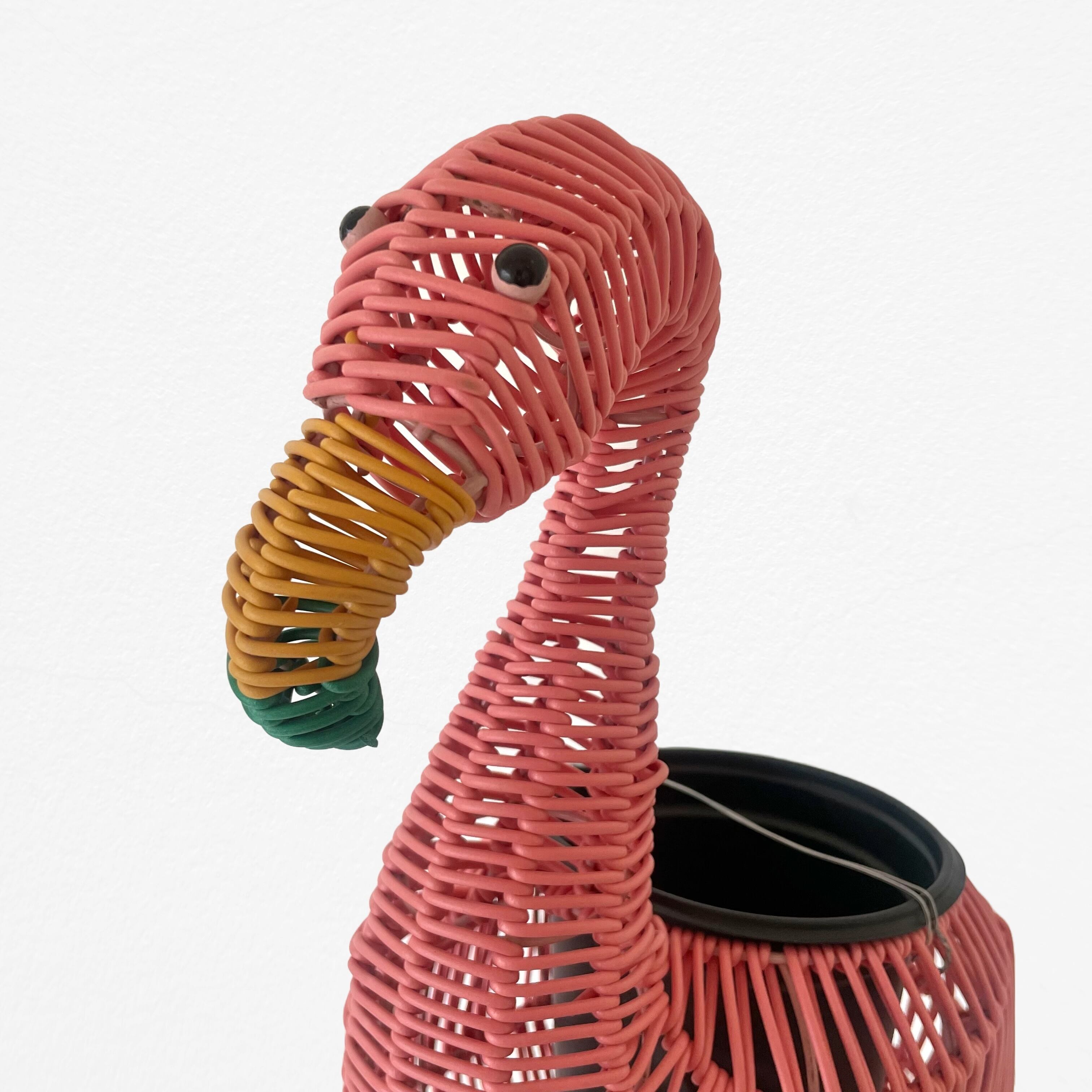 Flamingo Woven Planter w30cm×D15cm×H55cm フラミンゴ バスケット