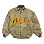 希少 MALT'S BEER モルツ ビール 非売品 リバーシブルスタジャン サイズ M /ゴールド系 サントリー 中綿 ブルゾン