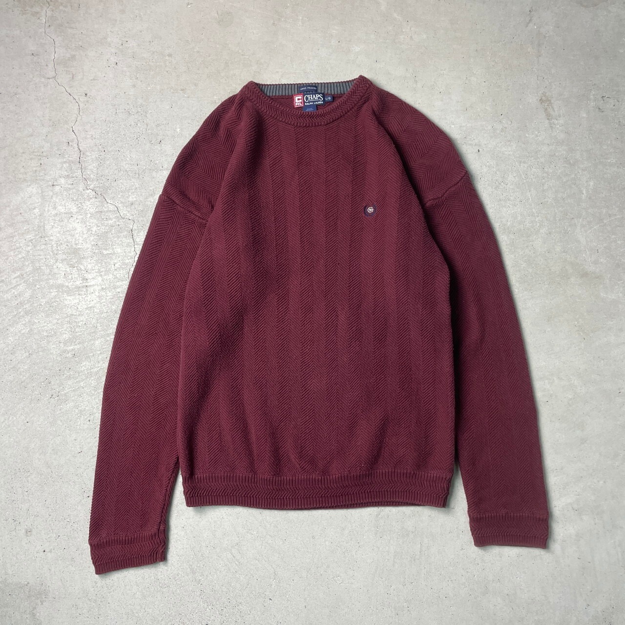 90年代 CHAPS Ralph Lauren チャップス ラルフローレン コットンニット 