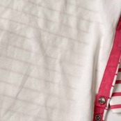 adabat アダバット ボーダー 七分袖 プルオーバーシャツ 40/ホワイト×ピンク レディース ゴルフ