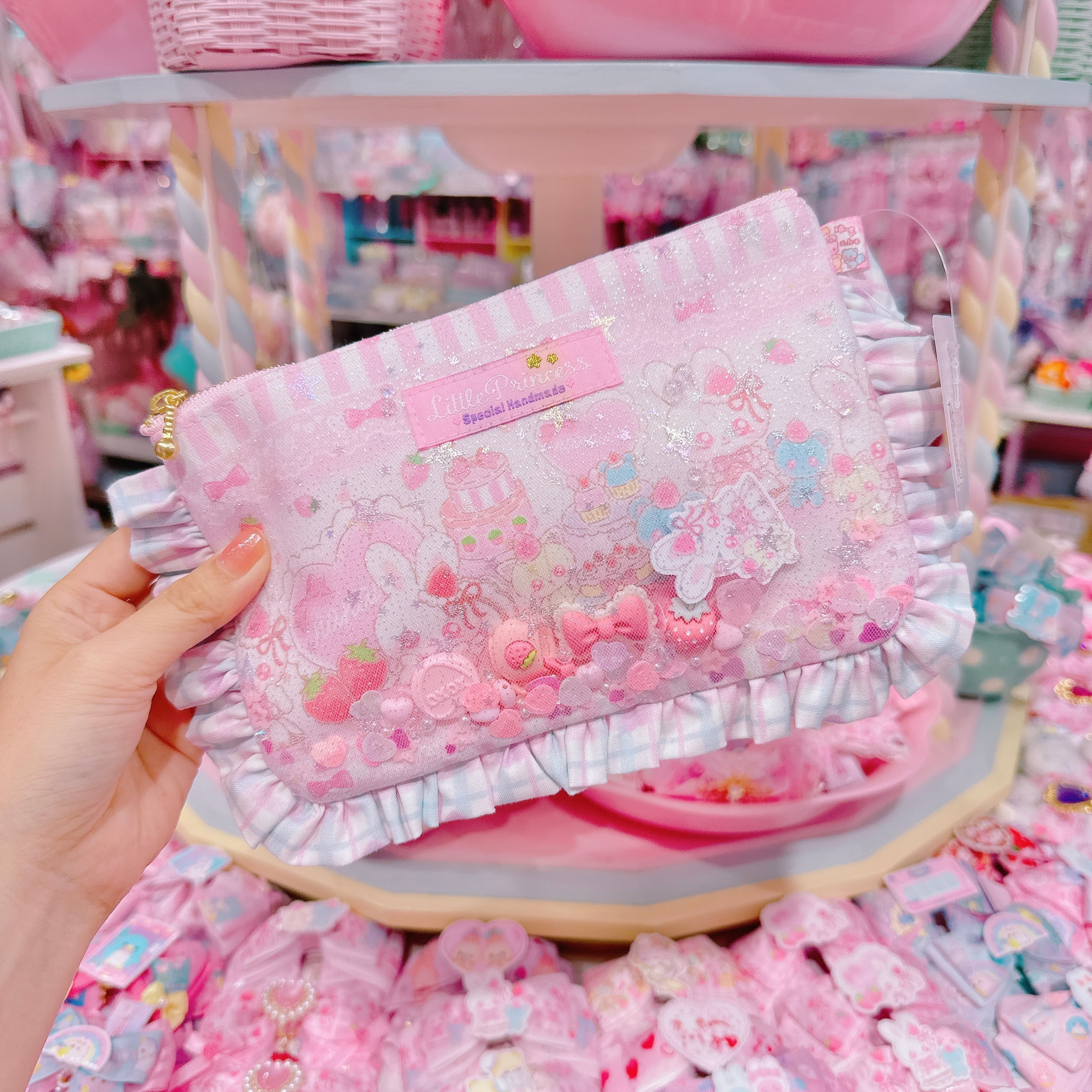 【N9】17-10 B品シャカシャカフリルBIGポーチ