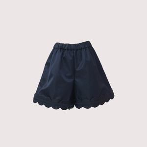 スカラップタフタショートパンツ(ネイビー)