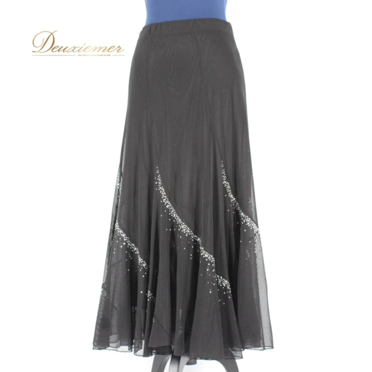 社交ダンス 衣装 スタンダード スカート レッスンウェア 女性用 レディース オールシーズン 黒 Leirena レイリーナ ブラック系 ラインストーン 社交ダンス スカート ダンスウェア 着回し レッスン ジャズダンス ストレッチ 楽な着心地 カジュアル 黒スカート モノトーン 上品 光沢感 ステージ衣装 大人 レディースファッション おしゃれ クラシック 甘すぎない シンプル スタイルアップ スカート丈 大人かわいい シーン問わず ラインストーンデザイン 伸縮性 有り