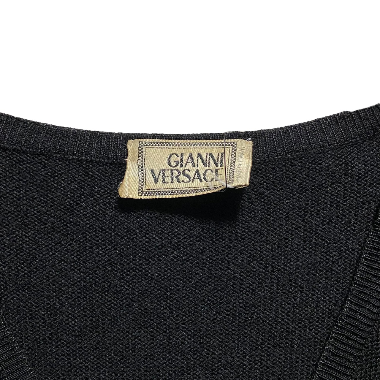 vintage GIANNI VERSACE zip-up knit vest