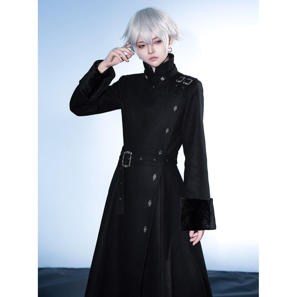 漆黒ゴシックコンバットロングコート | Maiden's Rêve