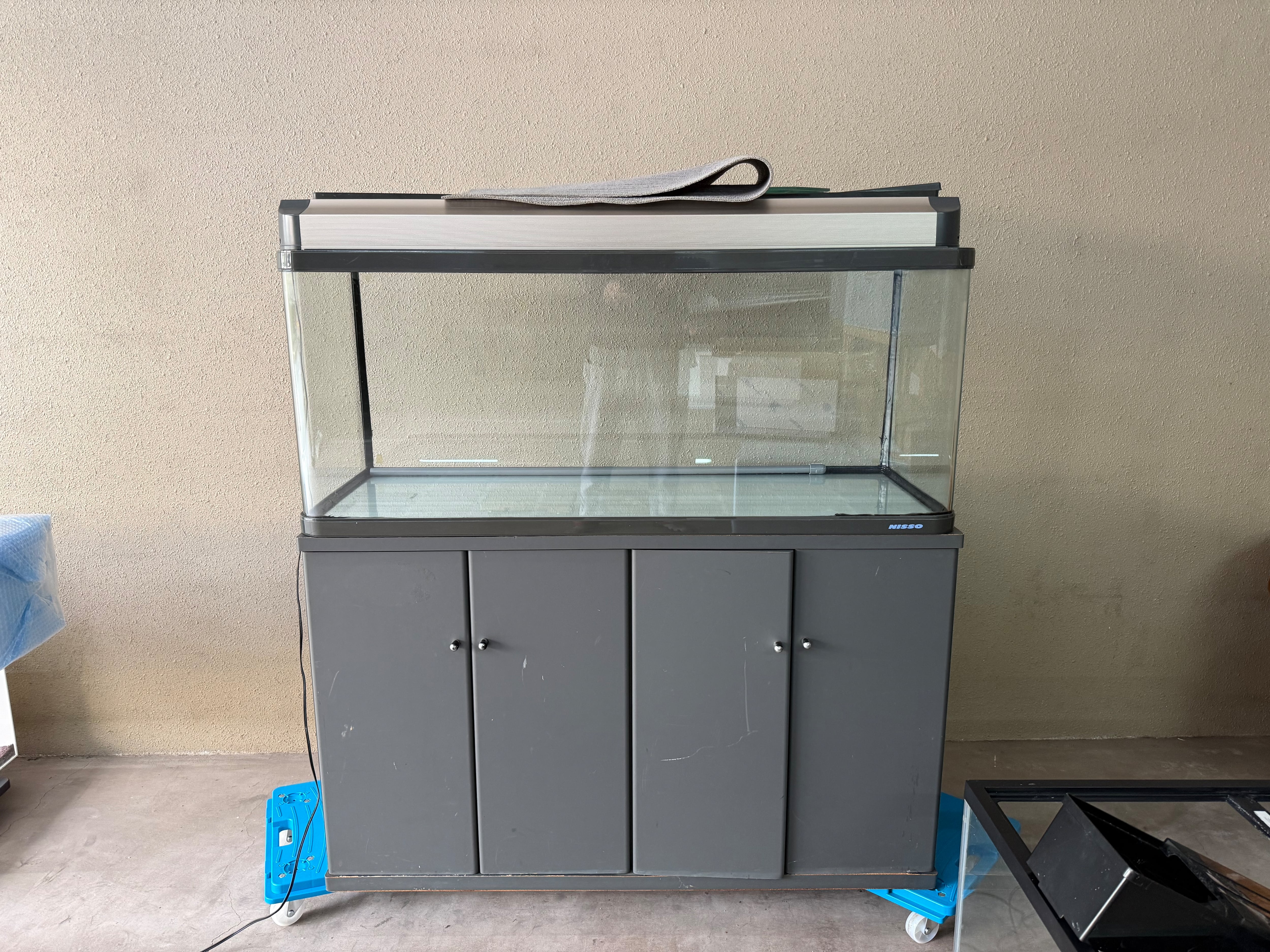 中古水槽 ニッソー1200×450×450 上部濾過 水槽台セット | アクア