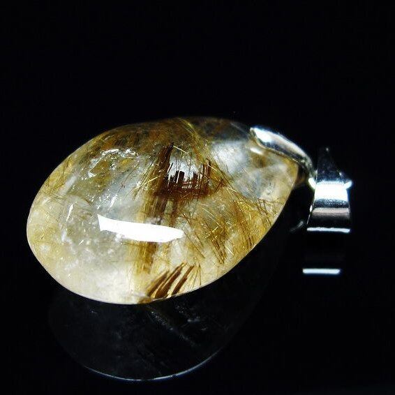 タイチンルチルクォーツ ペンダント ルチルクォーツ ペンダントトップ 一点物 メール便可 [M便 1/20] 112-13326