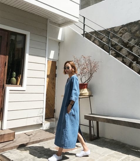 ワンピース レディース 大きいサイズ デニムワンピース 夏 コットン