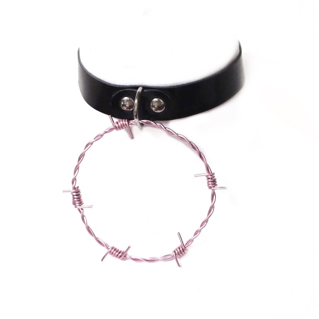 【SHOP BIOHAZARD】Barb Wire collar pink