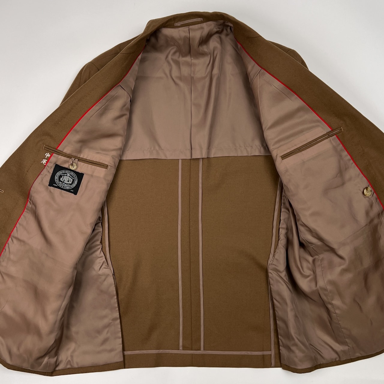 J.PRESS ジェイプレス 金ボタン ダブル テーラードジャケット 96-86-175 (AB6) /キャメルブラウン