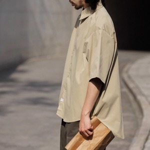 カラーシンプルドレープシャツ　0694