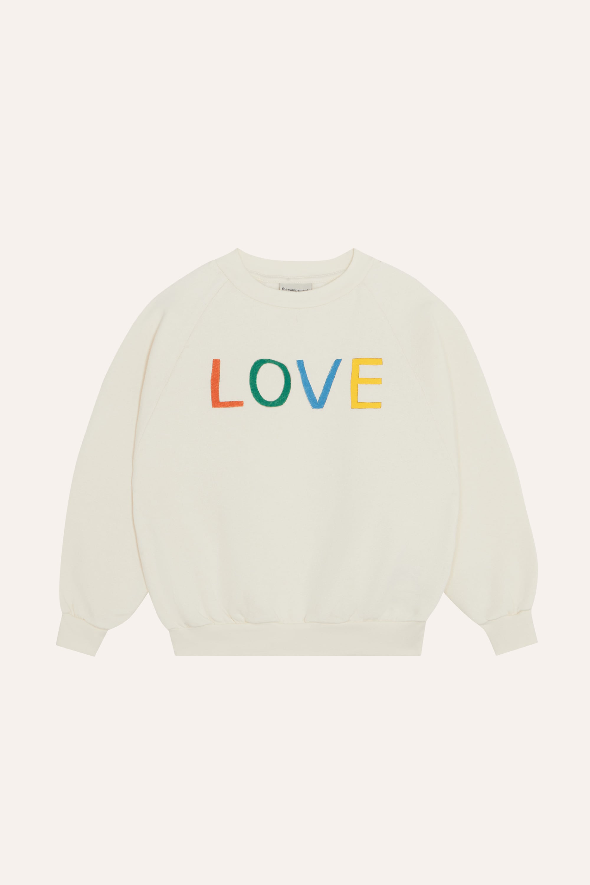 【26AW】The Campamento(カンパメント)Love Ecru Sweatshirt(2y/3y/4y/5-6y/7-8y/9-10y/11-12y)スウェット LOVE