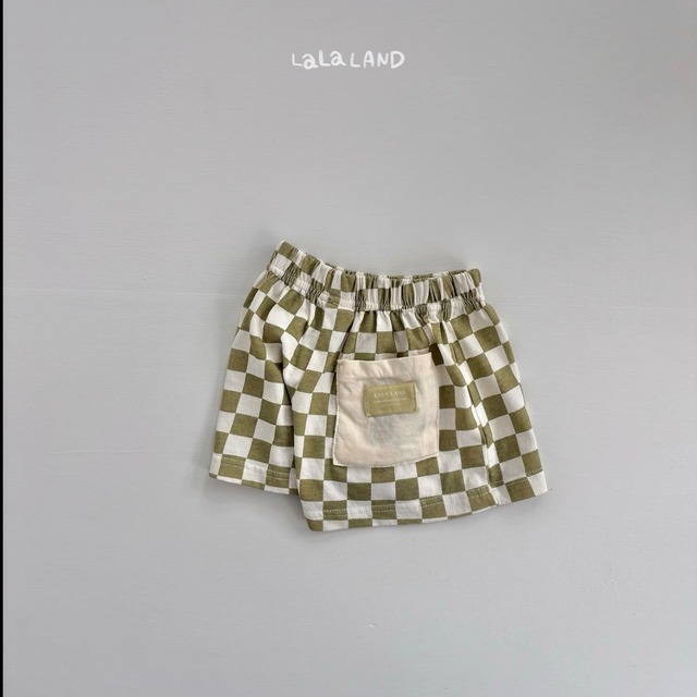 【予約/送料無料】LALALAND/Checker board shorts