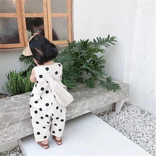 Korean children`s clothing polka dot summer pants 水玉模様サマーパンツ【受注生産品】