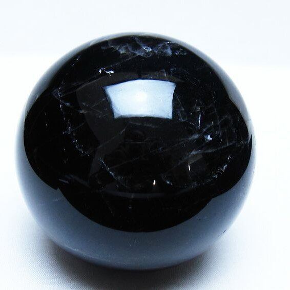 モリオン 黒水晶 丸玉 85mm スフィア 一点物 151-9359