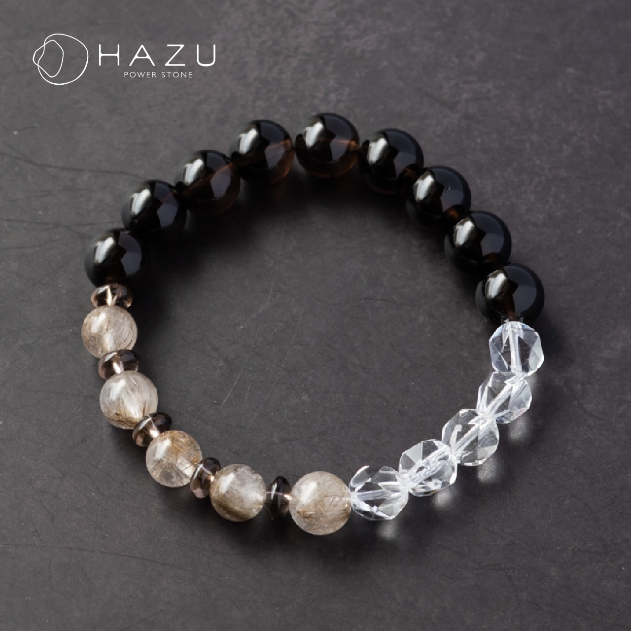身を守り、道を開く［シルバールチルクォーツ／モリオン／水晶／スモーキークォーツ］