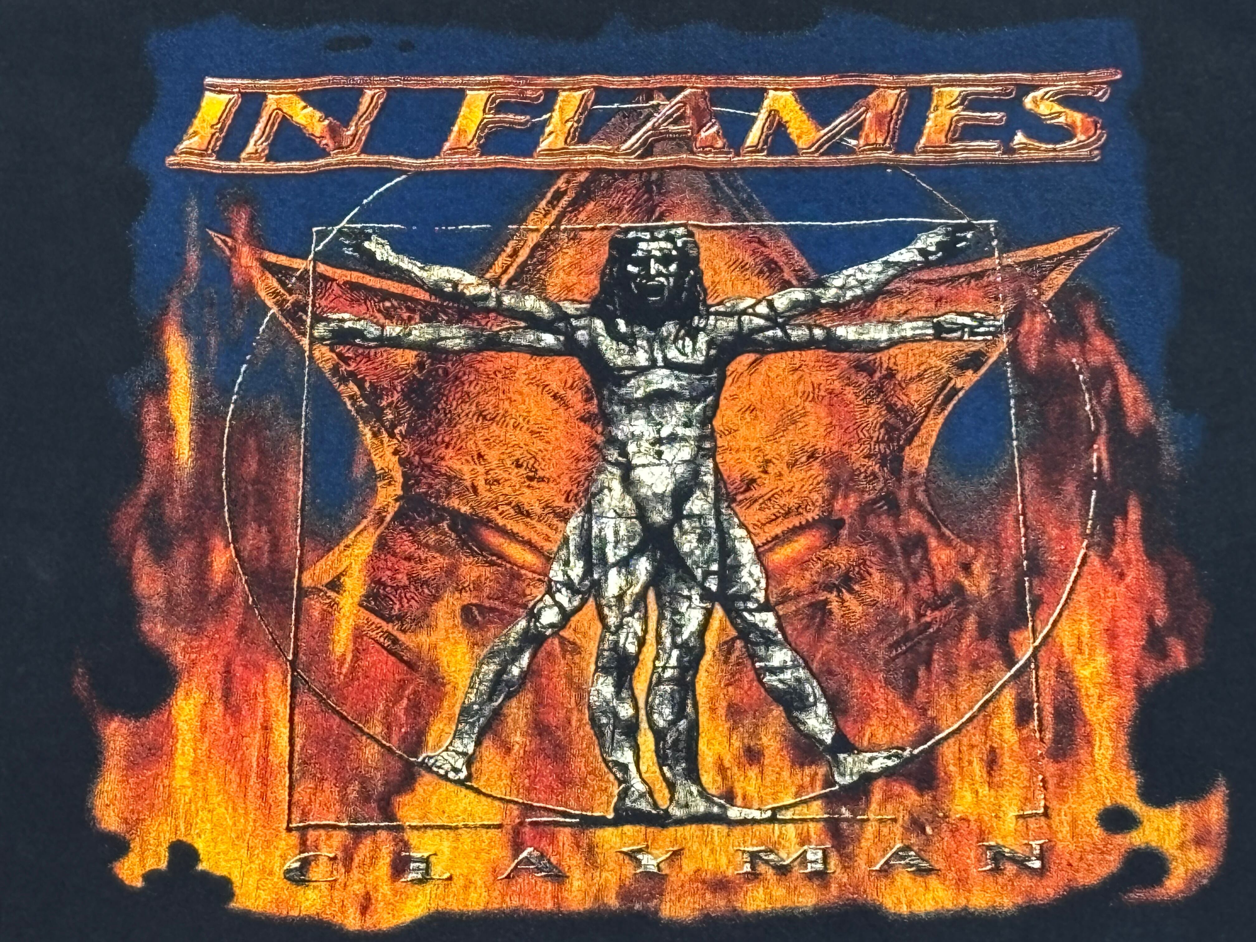 00's IN FLAMES Clayman Tour 2000 LS T-Shirt XL GOOFY イン