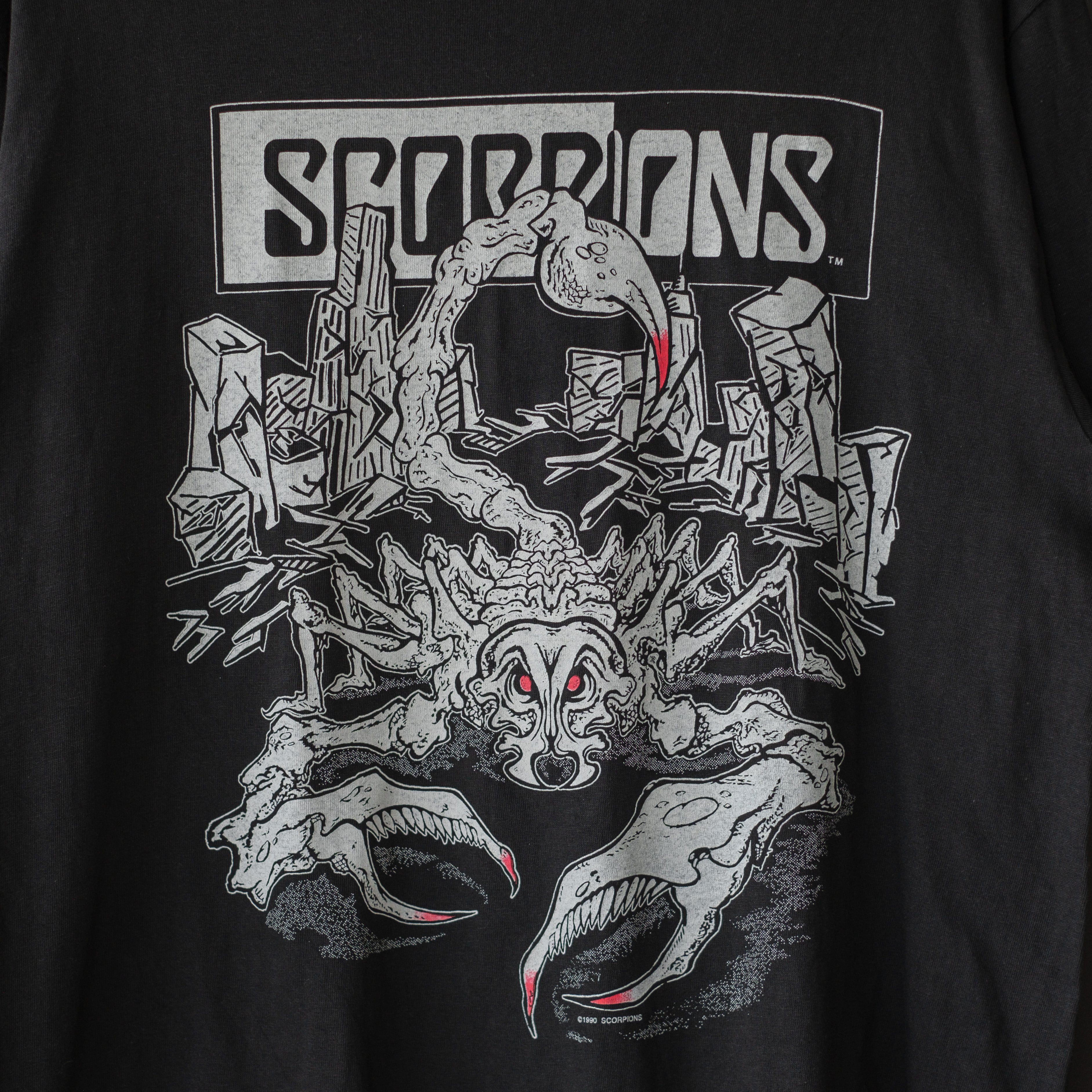 Scorpions スコーピオンズ tour Tシャツ 90-91 バンドT used- 1990-91 Scorpions tour tee (Tease Me Please Me) | dros dro