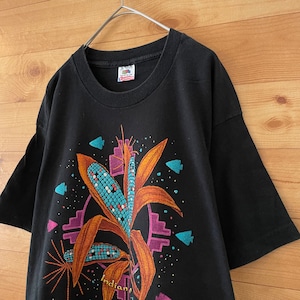 【FRUIT OF THE LOOM】90s USA製 Tシャツ コーン イラスト プリント  US古着