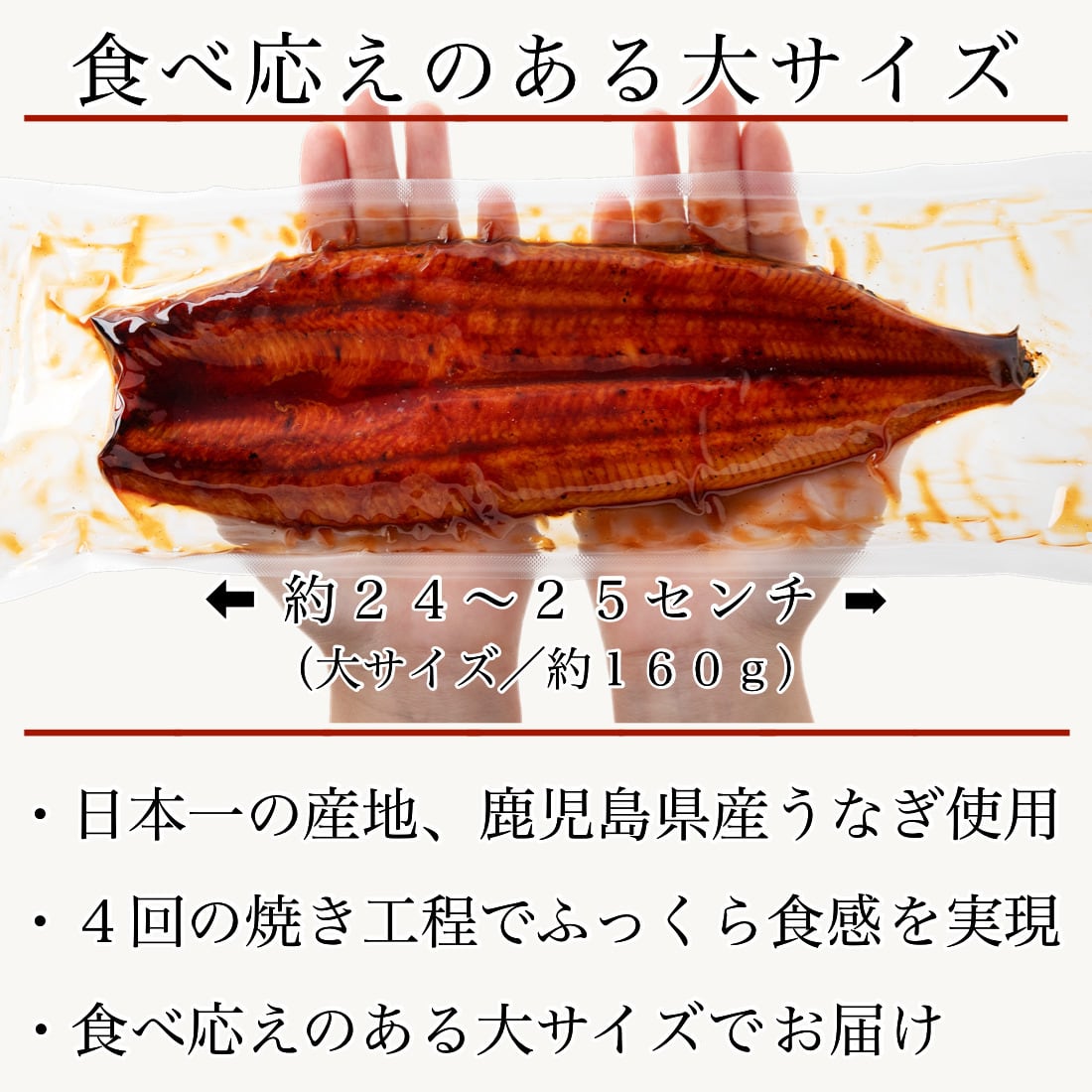 父の日 鹿児島 大隅産 国産 うなぎ 大 約160g 【ギフト対応可】自宅用