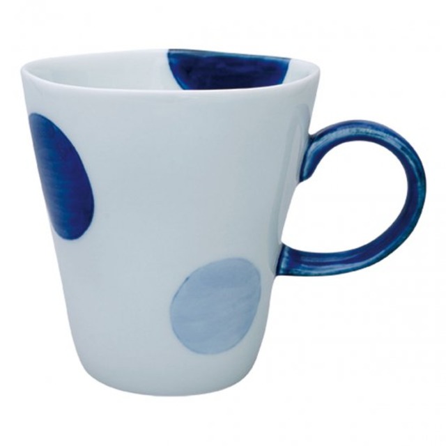 二色丸紋 Ｓマグカップ(青)