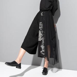 メッシュレイヤードクロップドパンツ R0260