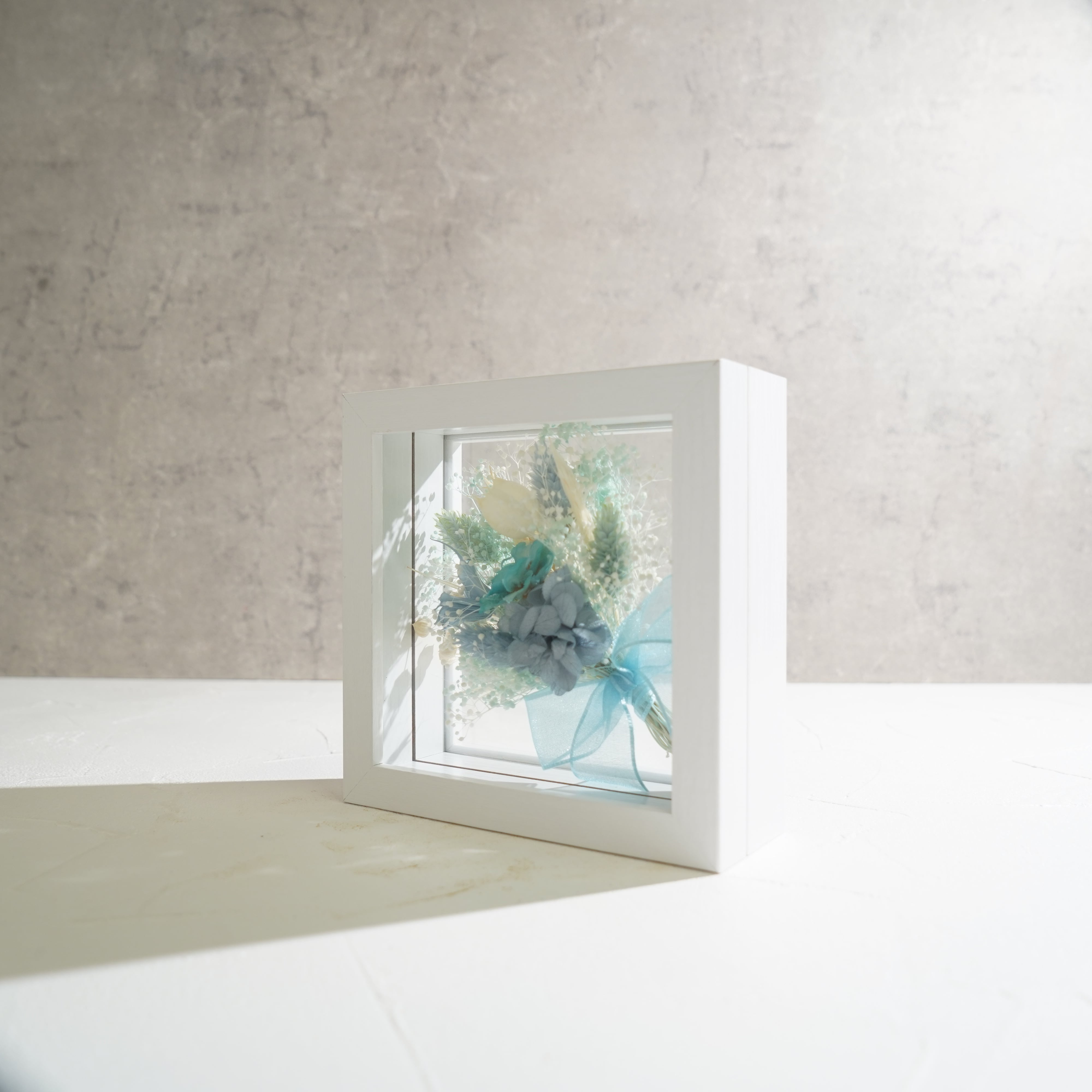 【ライトブルー】フレームフラワー Mサイズ 花束タイプ FM-50≪限定1点≫