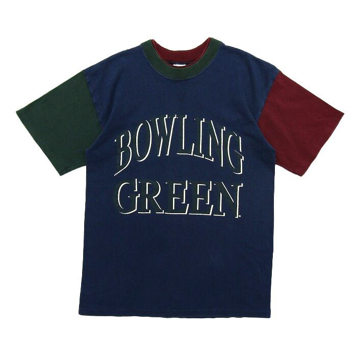 古着 USA製 プリントTシャツ ネイビー グリーン バーガンディ 